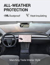 2024-2026 Tesla Model 3 Highland Dashboard Cover - Anti-Glare Leather | BASENOR, view 3