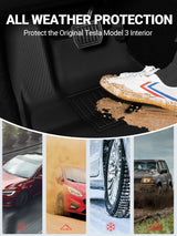 2024-2026 Tesla Model 3 Highland Floor Mats 6PCS - 3D All-Weather Anti-Slip | BASENOR, view 6