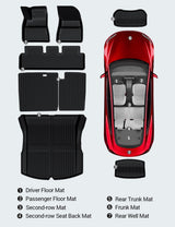 2024-2026 Tesla Model 3 Highland Floor Mats 8PCS - 3D All-Weather | BASENOR, view 2