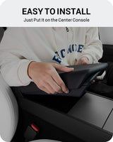 2025-2026 Tesla Model 3 Highland & Model Y Juniper Console Cover - TPU Non-Slip Black | BASENOR, view 3