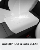 2025-2026 Tesla Model 3 Highland & Model Y Juniper Console Cover - TPU Non-Slip White | BASENOR, view 2