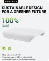 2025-2026 Tesla Model 3 Highland & Model Y Juniper Console Cover - TPU Non-Slip White | BASENOR, view 4