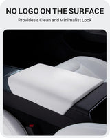 2025-2026 Tesla Model 3 Highland & Model Y Juniper Console Cover - TPU Non-Slip White | BASENOR, view 5