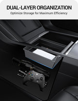 2024-2026 Tesla Model 3 Highland & Model Y Juniper Console Organizer - 4PCS Hidden | BASENOR, view 6