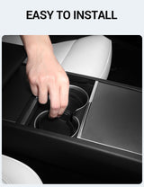 2024-2026 Tesla Model 3 Highland & Model Y Juniper Cup Holder Insert - TPE Non-Slip | BASENOR, view 3