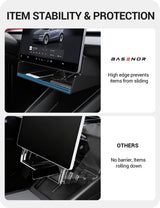 2024-2026 Tesla Model 3 Highland & Model Y Juniper Under Screen Storage - 100% Secure | BASENOR, view 2