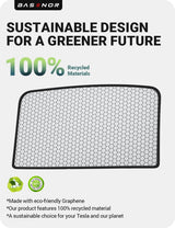 2024-2026 Tesla Model 3 Highland Roof Sunshade - Nano Ice-Crystal Retractable Black | BASENOR, view 4