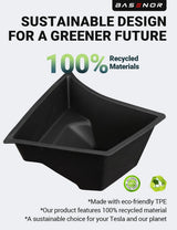 2024-2026 Tesla Model 3 Highland Trunk Storage Bins - Waterproof Carpeted 2PCS | BASENOR, view 6