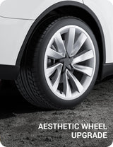 2025-2026 Tesla Model Y Juniper 20" Rim Protector - Scratch Guard Silver | BASENOR, view 2
