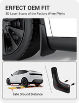 2025-2026 Tesla Model Y Juniper Mud Flaps - No Drilling All-Weather 4PCS | BASENOR, view 6