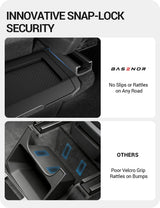 2025-2026 Tesla Model Y Juniper Rear Console Organizer - 2-in-1 Trash Can & Storage | BASENOR, view 3