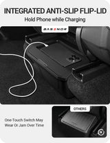 2025-2026 Tesla Model Y Juniper Rear Console Organizer - 2-in-1 Trash Can & Storage | BASENOR, view 5