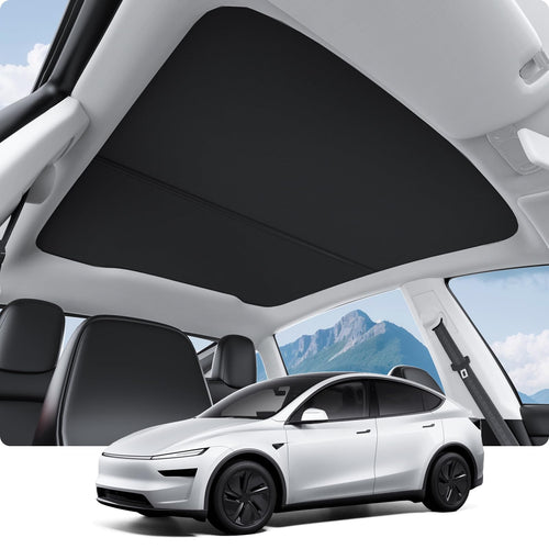 2025-2026 Tesla Model Y Juniper Roof Sunshade - Nano Ice-Crystal Foldable Black | BASENOR