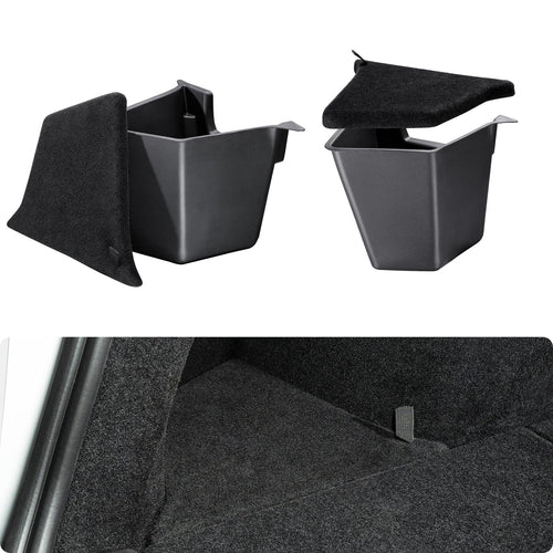 2025-2026 Tesla Model Y Juniper Trunk Storage Bins - Carpeted Lid | BASENOR