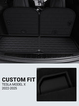 2022-2025 Tesla Model X 6-Seater Floor Mats - All-Weather XPE Anti-Slip, Plaid Fit, 10 PCS | BASENOR, view 6