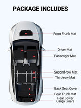 2022-2026 Tesla Model X 7-Seat Floor Mats 10PCS - All Weather XPE Anti-Slip | BASENOR, view 4