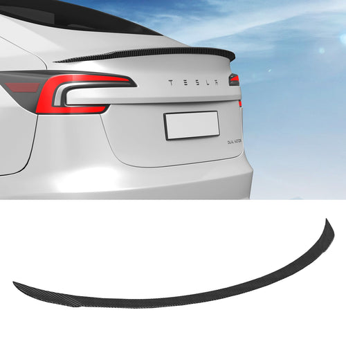 2024-2026 Tesla Model 3 Performance Spoiler - OEM ABS Rear Trunk Wing, Matte Carbon Fiber | BASENOR