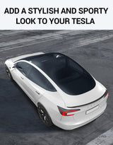 2024-2026 Tesla Model 3 Performance Spoiler - OEM ABS Rear Trunk Wing, Matte Carbon Fiber | BASENOR, view 2