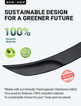 2024-2026 Tesla Model 3 Performance Spoiler - OEM ABS Rear Trunk Wing, Matte Carbon Fiber | BASENOR, view 4