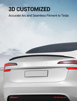 2024-2026 Tesla Model 3 Performance Spoiler - OEM ABS Rear Trunk Wing, Matte Carbon Fiber | BASENOR, view 6