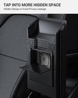 2024-2026 Tesla Model 3 Highland Armrest Hidden Storage Box - Carbon Fiber Console Organizer | BASENOR, view 3