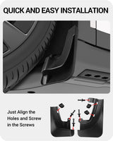 2022-2026 Tesla Model X Plaid Mud Flaps - No Drilling Splash Guards | BASENOR, view 5