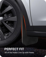 2022-2026 Tesla Model X Plaid Mud Flaps - No Drilling Splash Guards | BASENOR, view 6