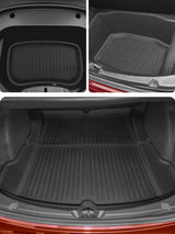 2021-2023 Tesla Model 3 Floor Mats - 3D All-Weather Anti-Slip Waterproof, Frunk & Trunk, 6 PCS | BASENOR, view 4