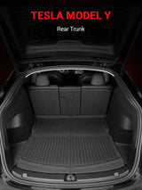 Tesla Model Y Floor Mats - 3D All-Weather Anti-Slip Waterproof, 2nd Row Back Cover, 9 PCS | BASENOR, view 3