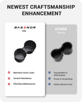 2024-2026 Tesla Model 3 Highland & 2026 Model Y Juniper Cup Holder Insert - Carbon, Fit Trenta | BASENOR, view 2