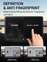 Tesla Model Y/3 Screen Protector - 9H Tempered Glass, Anti-Fingerprint & Anti-Glare 15 inch | BASENOR, view 2