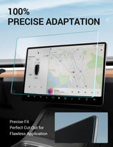 Tesla Model Y/3 Screen Protector - 9H Tempered Glass, Anti-Fingerprint & Anti-Glare 15 inch | BASENOR, view 4