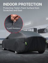 BASENOR Tesla Model 3 Car Cover All-Weather UV Protection Full Exterior Accessories with Charge Port Opening & Ventilated Mesh for Model 3 2017-2023, view 2