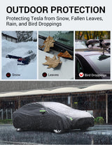 BASENOR Tesla Model 3 Car Cover All-Weather UV Protection Full Exterior Accessories with Charge Port Opening & Ventilated Mesh for Model 3 2017-2023, view 3