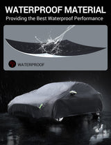 BASENOR Tesla Model 3 Car Cover All-Weather UV Protection Full Exterior Accessories with Charge Port Opening & Ventilated Mesh for Model 3 2017-2023, view 4