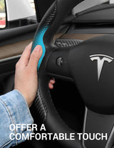 BASENOR Tesla Model 3 Model Y Steering Wheel Cover Steering Wheel Wrap Protector Anti-Slip Interior Accessories, view 3
