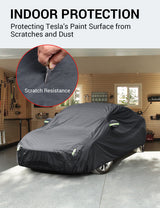 BASENOR Tesla Model S Car Cover All-Weather UV Protection Full Exterior Accessories with Charge Port Opening & Ventilated Mesh for Model S 2012-2023, view 2