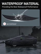 BASENOR Tesla Model S Car Cover All-Weather UV Protection Full Exterior Accessories with Charge Port Opening & Ventilated Mesh for Model S 2012-2023, view 4