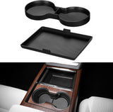 2022-2026 Tesla Model S & Model X Console Organizer Tray - TPE Cup Holder | BASENOR, view 2