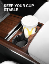 2022-2026 Tesla Model S & Model X Console Organizer Tray - TPE Cup Holder | BASENOR, view 5