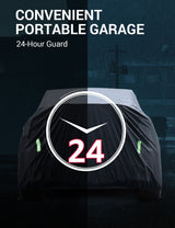 2015-2024 Tesla Model X Car Cover - All-Weather UV Protection, Charge Port & Mesh Vents, Plaid SUV | BASENOR, view 6