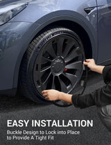 2020-2025 Tesla Model Y 21" Wheel Rim Protector - ABS Curb Rash Cover 4PCS | BASENOR, view 4