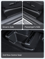 Basenor Tesla Model Y Underseat Protector TPE Seat Slide Rail Pad Cover Anti Kick Seat Base Cover for Model Y Interior Accessories 2021-2023 Black, view 2