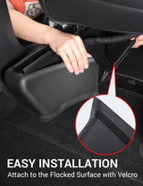 Basenor Tesla Model Y Underseat Protector TPE Seat Slide Rail Pad Cover Anti Kick Seat Base Cover for Model Y Interior Accessories 2021-2023 Black, view 5