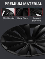 2020-2025 Tesla Model Y 19" Wheel Covers - OEM Hubcaps Black 4PCS | BASENOR, view 4