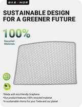 2020-2024 Tesla Model Y Glass Roof Sunshade - Nano Ice-Crystal Heat Insulation, Retractable Gray | BASENOR, view 5