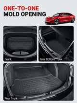 BASENOR Full Set Mats for 2021-2023 Tesla Model 3, view 4
