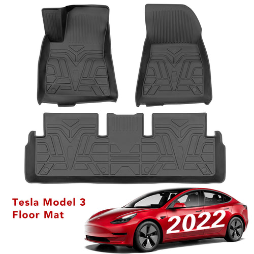 BASENOR TPE Floor Mats for 2021 2022 2023 Tesla Model 3