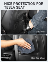2026 Tesla Model 3/Y/S/X Leather Seat Back Kick Protector - Waterproof Scratchproof 2PCS | BASENOR, view 4