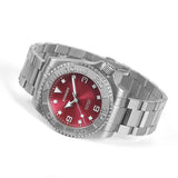 Boderry Watch Co. ADMIRAL 3-Hand No-Date - 200M Waterproof Titanium Automatic Diver Watch | Coral Red, view 4